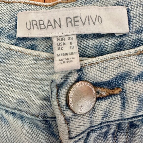 Urban Revivo Women's High Rise Light Wash Wide Leg Jeans, Size 6 - Picture 4 of 9